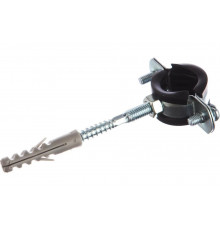 Трубный хомут с гайкой ЗУБР оцинкованный, в комплекте с сантехнической шпилькой 37866-25-29