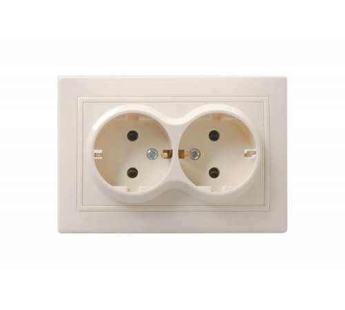 IEK КВАРТА: двухместная розетка