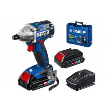 Бесщеточный гайковерт ЗУБР Профессионал 20 В, 2 АКБ, 2 Ач, в кейсе GB-250-22
