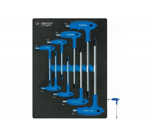 Набор ключей Torx L-тип, ложемент, 8 предметов KING TONY 9-22308TRV