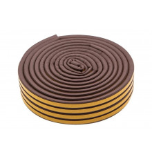 Резиновый уплотнитель СИБРТЕХ (12 м; профиль D; коричневый) 88910