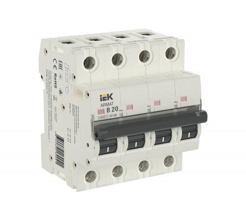 Автоматический выключатель IEK M10N 4P B 25А AR-M10N-4-B025