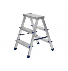 Алюминиевая двусторонняя стремянка СИБРТЕХ 3 ступени 97923