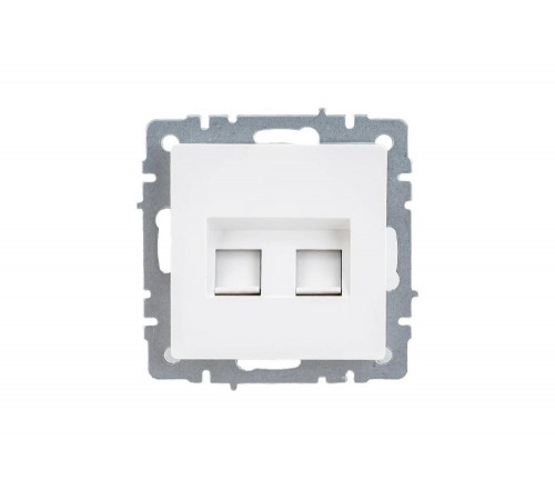 IEK Brite - двойная компьютерная розетка RJ45 рк10-2-брб