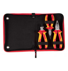 Набор диэлектрических пассатижей и бокорезов TOLSEN 3 предмета, в футляре на молнии TTV83103