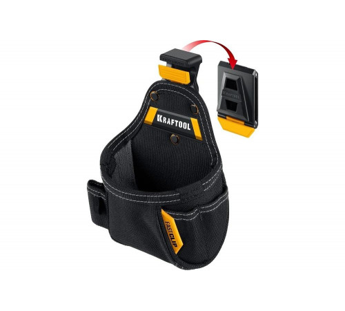 Поясная сумка 150x190 мм с быстросъёмным креплением KRAFTOOL FastClip KP-5 , 5 карманов и петель 38778
