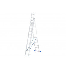 Алюминиевая трехсекционная лестница СИБРТЕХ 3х12 ступеней 97822
