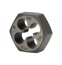 Плашка RUKO 6-граней, M6, Шаг 1.0, HSS, 18x7мм 267060