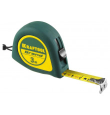 Рулетка KRAFTOOL Grand обрезиненный пластиковый корпус, 3м х 16мм 34022-03-16