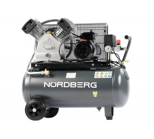 Поршневой компрессор с ременной передачей NORDBERG 380В, ресивер 50 л, 420л/мин NCP50/420