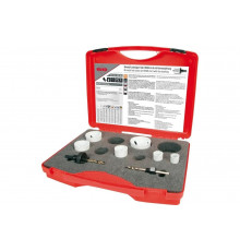 Набор коронок Bi-Metall HSSE-Co8 (6 шт; 19-57 мм; 2 адаптера) RUKO 126301