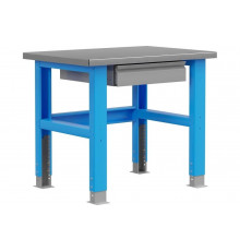 Промышленный металлический стол Верстакофф 1000 мм PLC (RAL5015 и RAL7037) 115001