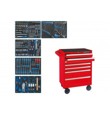 Набор инструментов KING TONY "CLAIM" в красной тележке, 286 предметов 934-286MRV