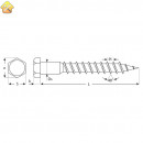 ЗУБР 120 х 12 мм, 150 шт., ШДШ шурупы с шестигранной головкой (DIN 571) 300450-12-120-150 Мастер