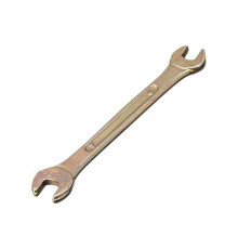 Рожковый ключ 6х7 мм СИБРТЕХ желтый цинк 14301