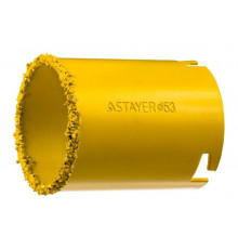 Коронка кольцевая с карбидно-вольфрамовой крошкой PROFESSIONAL 53 мм STAYER 33345-53