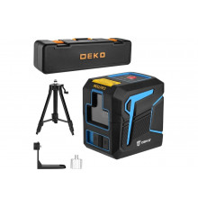 Лазерный самовыравнивающийся уровень DEKO DKLL12 SET 2 со штативом 1 м (2 линии, зеленый луч) 065-0100