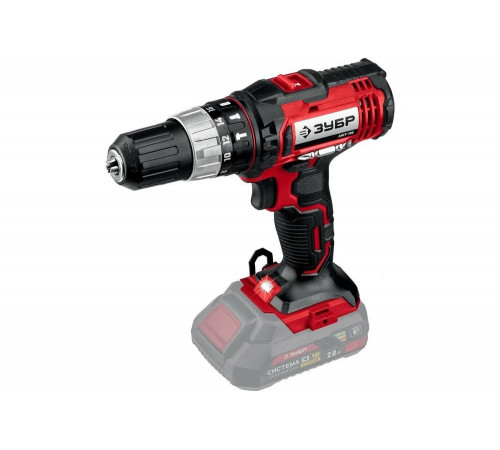 ЗУБР 18 В, без АКБ, в коробке, ударная дрель-шуруповерт ДШУ-185 Мастер