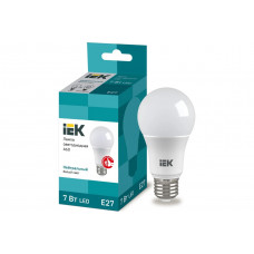 Лампа IEK LED, A60, 7вт, 230В, 4000К, E27 LLE-A60-7-230-40-E27