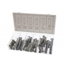 Набор штифтов с головкой и отверстием под шплинт СИБРТЕХ 60 предметов 47612