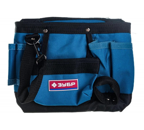 ЗУБР 9 карманов, нейлон, сумка-пояс одинарная 38632