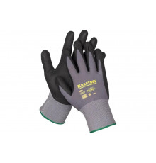 Эластичные перчатки KRAFTOOL Expert, размер L, с покрытием из вспененного нитрила, для точных работ 11285-L