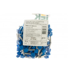 Наконечник IEK НШвИ, 2x2.5-12, ИЭК, НГИ2, 100шт, синий UTE10-D3-3-100
