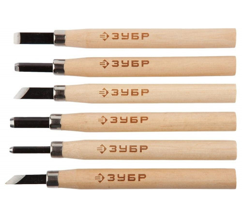 Резцы фигурные профессиональные Эксперт 6 шт Зубр 18375-H6