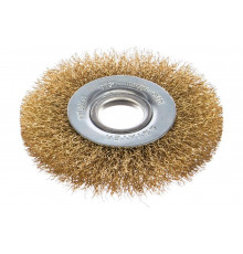 Щетка дисковая PROFESSIONAL (100х22 мм; витая стальная латунированная проволока; 0.3 мм) для УШМ STAYER 35122-100