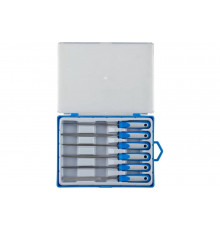 Набор надфилей, насечка 2 - бархатная, двухкомпонентная ручка, 140мм, 6 шт Зубр ЭКСПЕРТ 16020-2-H6