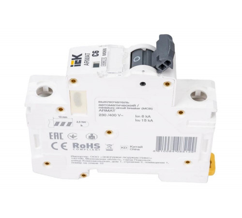 Автоматический выключатель IEK M06N 1P C 6А AR-M06N-1-C006