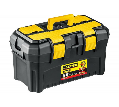 STAYER 490 x 262 x 250 мм (19"), пластиковый, ящик для инструментов TITAN-19 38016-19