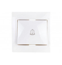 1-клавишный (кнопочный) выключатель IEK КВАРТА 10А белый EVK13-K01-10-DM