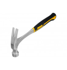 Цельнометаллический молоток-гвоздодер Denzel 560 г, двухкомпонентная рукоятка 10424