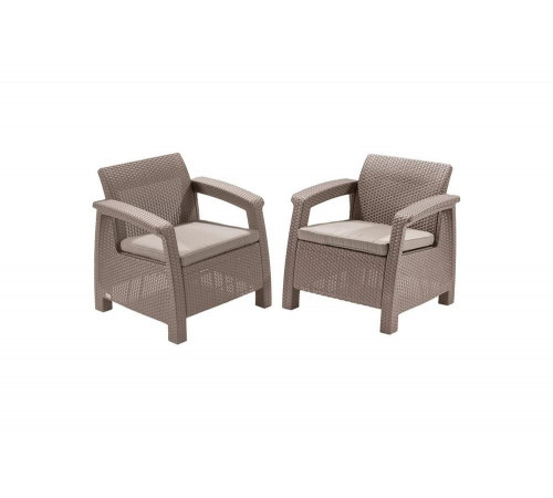 Комплект кресел Keter Corfu duo set 2 шт., капучино 258977