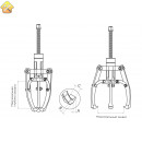 3-х захватный съемник подшипников МАСТАК 120 мм, самоцентрирующийся 100-75005