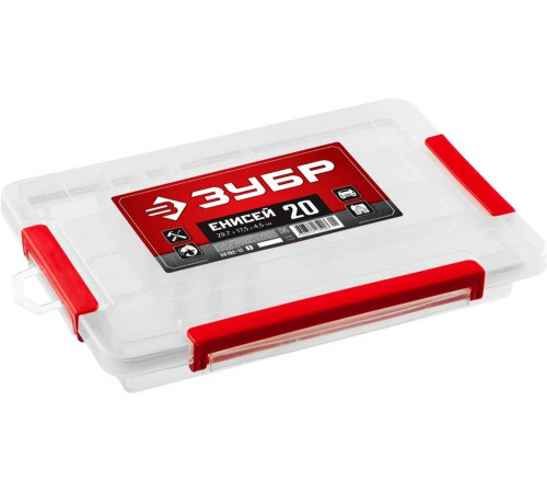 ЗУБР 297 х 175 х 45 мм (12"), пластиковый, органайзер ЕНИСЕЙ-20 38192-12_z01