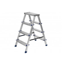 Алюминиевая двусторонняя стремянка СИБРТЕХ 4 ступени 97924