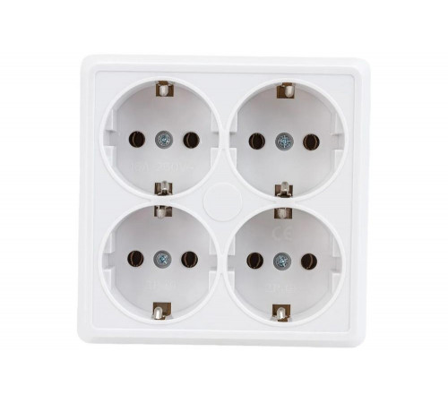 Четырехместная розетка IEK РС24-3-ОБ, ОКТАВА
