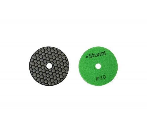 Круг алмазный гибкий шлифовальный АГШК (100 мм, P30, сухая шлифовка) Sturm 9012-D100-30