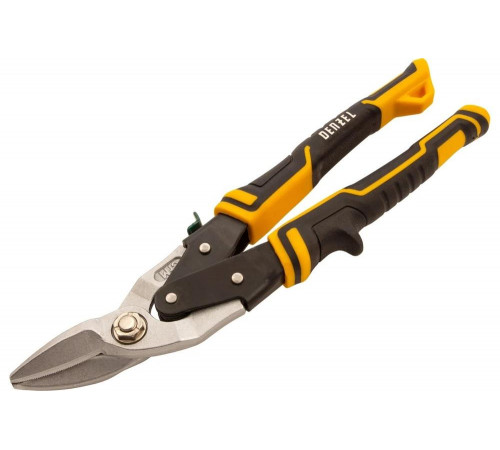 Ножницы по металлу Denzel 270мм, прямой и правый рез, сталь-СrMo, трехкомп.рук-ки 78371