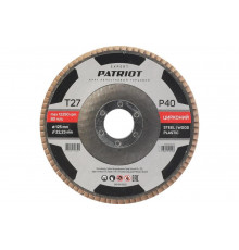 Круг лепестковый торцевой EXPERT 125x22.23 мм, P40, цирконий Patriot 819010025