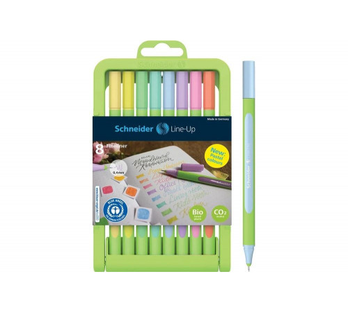 Набор капиллярных ручек Schneider Line-Up Pastel 8 цветов, 0.4 мм 191088