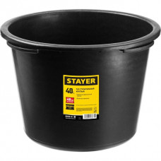 STAYER 40 л, 34x50x50 см, пластмассовый, круглый, таз строительный 06098-40_z01