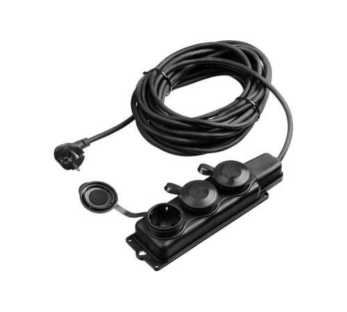 ЗУБР 10 м, 4000 Вт, 3 гнезда, удлинитель силовой КГ 325-Ш3 55024-10 Профессионал