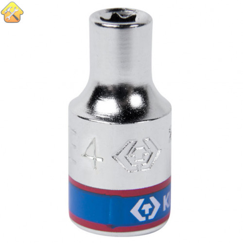 Головка торцевая TORX Е-стандарт 1/4", E4, L = 24 мм KING TONY 237504M