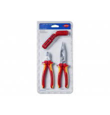 Набор VDE для электромонтажа Knipex KN-1386200, KN-169501SB, KN-7006160 3 предмета KN-003130BKV01