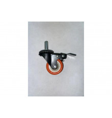 Мебельное колесо TOR SCztb 25 50 мм болт - 10, с тормозом, PVC, полипропиленовый обод, подшипник 1027261