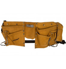 Кожаный пояс для инструментов MASTER, 10 карманов, 2 скобы STAYER 38510