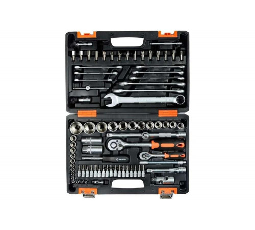 Набор инструментов Вихрь АВТО, 1/2 , 1/4 , CrV, в кейсе 82 предмета 73/6/7/6